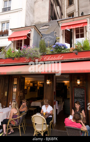 Le Petit Chatelet Bar ristorante, Quartier Latin, Paris, Francia. Foto Stock