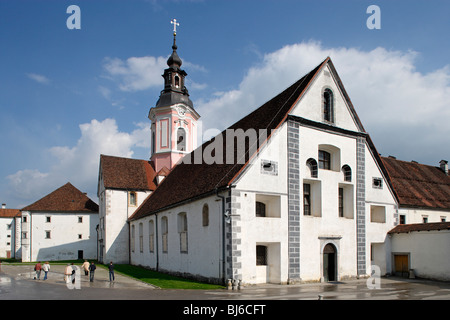 Stiski ( Sticna) Monastero,stabilito nel 1136,monastero cistercense,chiesa abbaziale,di origine romanica,stile barocco,Slovenia Foto Stock
