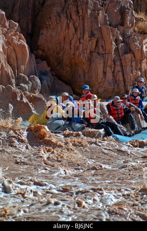 Rafting sul fiume Grand Canyon, Arizona Foto Stock