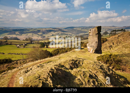 Il punto di vista a Alport alture vicino Wirksworth Derbyshire Foto Stock