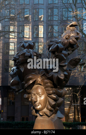 Scultura di Henry Purcell, Christchurch giardini, Westminster, London, Regno Unito Foto Stock
