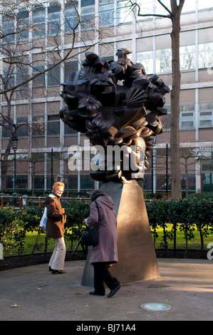 Scultura di Henry Purcell, Christchurch giardini, Westminster, London, Regno Unito Foto Stock