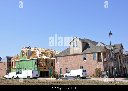 Edilizia residenziale costruzione, Plano, Texas, Stati Uniti d'America Foto Stock