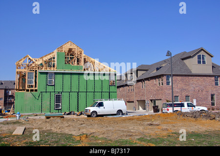 Edilizia residenziale costruzione, Plano, Texas, Stati Uniti d'America Foto Stock