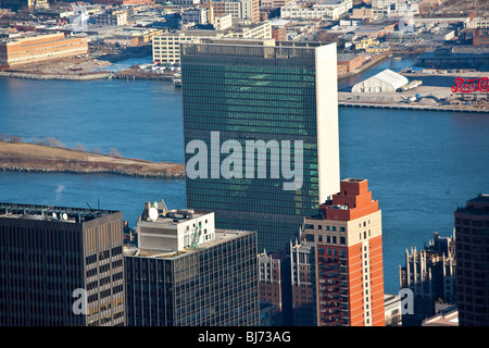 Il Palazzo delle Nazioni Unite di New York City Foto Stock