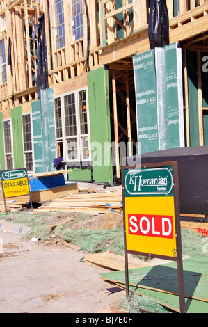 Edilizia residenziale costruzione, Plano, Texas, Stati Uniti d'America Foto Stock