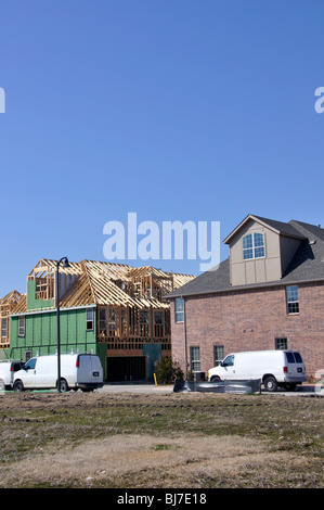 Edilizia residenziale costruzione, Plano, Texas, Stati Uniti d'America Foto Stock