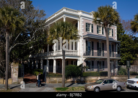 Casa Edmontston-Alston, batteria alta, Charleston, Carolina del Sud Foto Stock