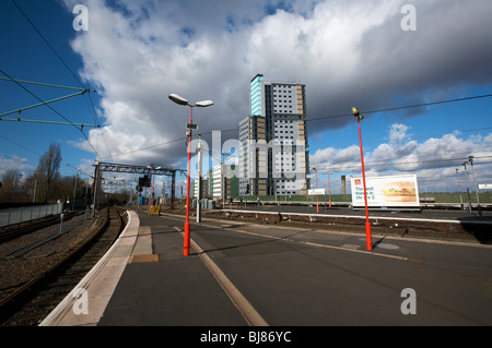 Victoria Hall Student Accommodation Wolverhampton University europa il più alto edificio modulare Foto Stock