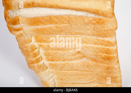 Focaccia di bianco a fette di pane Foto Stock