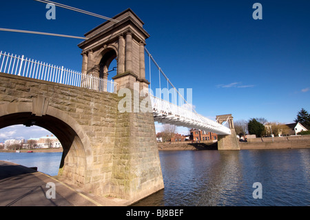 Wilford sospensione ponte sul fiume Trent Nottingham Foto Stock
