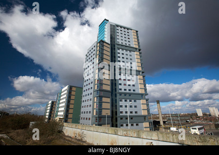 Victoria Hall Student Accommodation Wolverhampton University europa il più alto edificio modulare Foto Stock