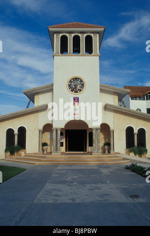 Chiesa del paese in Puerto Morelos, Quintana Roo, Messico Foto Stock