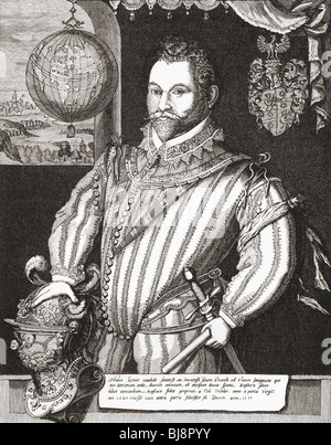 Sir Francis Drake, Vice Ammiraglio, 1540 a 1596. Foto Stock