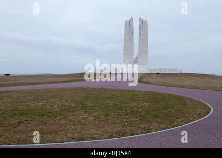 Il canadese del memoriale di guerra a Vimy Ridge, nei pressi di Arras Francia Foto Stock