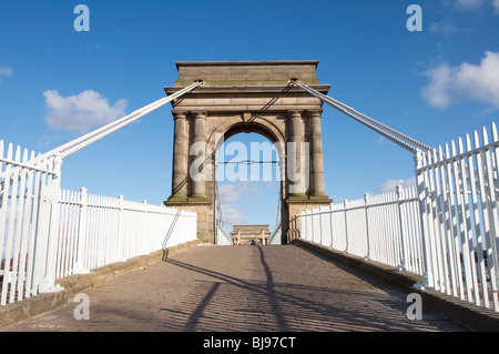 Wilford sospensione ponte sul fiume Trent Nottingham Foto Stock