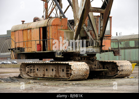 Puntone di braccio gru cingolata - cingolati Caterpillar Foto Stock