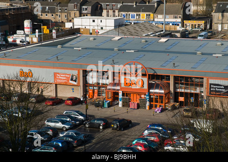 Dh DIY store NEGOZI UK BandQ DIY store shop e parcheggio british gran bretagna Scozia Scotland Foto Stock