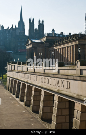 dh National Galleries of Scotland PRINCES ST GARDENS EDINBURGH Scottish National Gallery of Scotland gallerie d'arte ingresso Princes Street Gardens Foto Stock