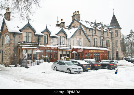 dh Cairngorm hotel Scozia AVIEMORE INVERNESSSHIRE costruzione inverno neve vacanza hotel nelle stazioni sciistiche del regno unito Foto Stock