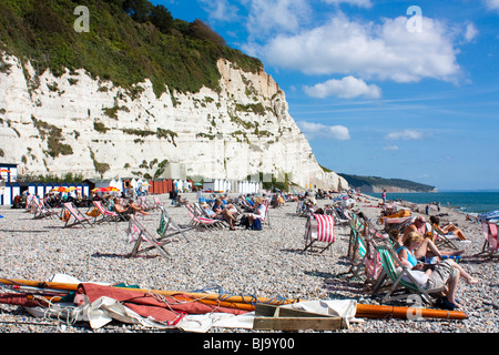 Spiaggia di birra, Devon England Regno Unito Foto Stock