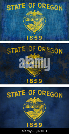 Grande immagine della bandiera di Oregon Foto Stock