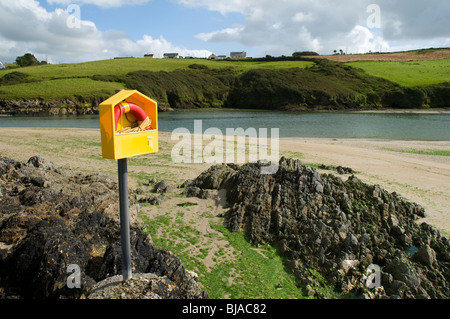 Salvagente a Inchydoney beach, vicino a Clonakilty, County Cork, Irlanda Foto Stock