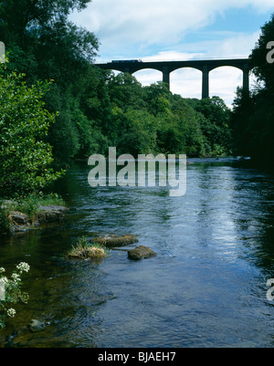 Acquedotto pontcysylte, fiume Dee, Galles, Clwyd Foto Stock