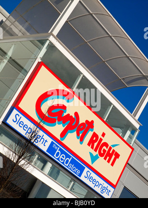 Tappeto a destra shop a Giltbrook Retail Park vicino a Nottingham REGNO UNITO Inghilterra Foto Stock