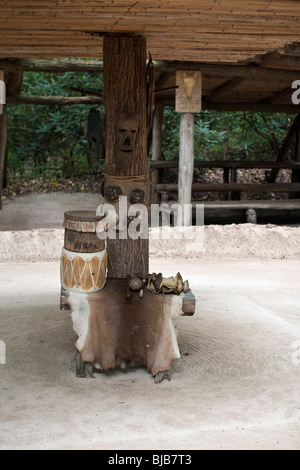 Riserva Sacred Ground nel villaggio indiano di Oconaluftee, North Carolina, nelle Great Smoky Mountains, tribù nativa dei Cherokee negli Stati Uniti Foto Stock