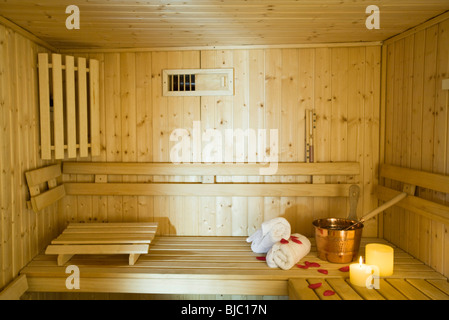 Sauna svedese Foto Stock