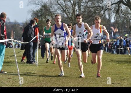 Uomini cross-country gara di corsa, Cofton Park, Birmingham, Regno Unito Foto Stock