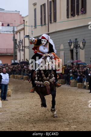 Tradizione Sartiglia di Oristano Sardegna Italia Foto Stock