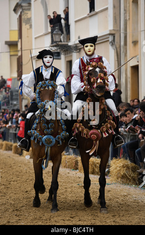 Tradizione Sartiglia di Oristano Sardegna Italia Foto Stock