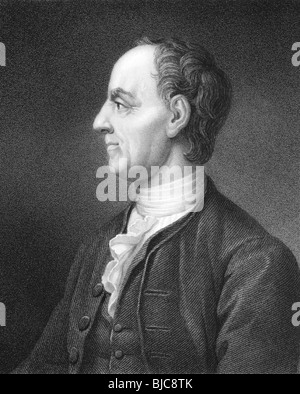 Leonhard Euler (1707-1783) su incisione dal 1800s. Swiss matematico e fisico. Foto Stock