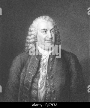 Albrecht von Haller (1708-1777) su incisione dal 1800s. Anatomista svizzero, fisiologo, naturalista e poeta. Foto Stock