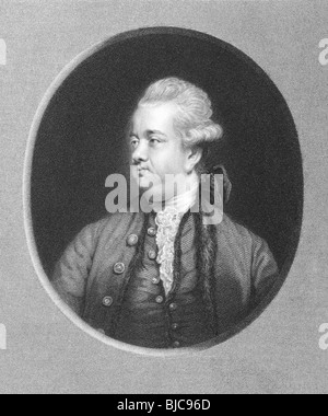 Edward gibbone (1737-1794) su incisione dal 1800s. Storico inglese e membro del Parlamento. Foto Stock