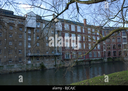Riverside magazzini convertito in appartamenti in bagno, Somerset REGNO UNITO Foto Stock