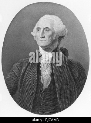 George Washington (1731-1799) su incisione dal 1800s. Foto Stock
