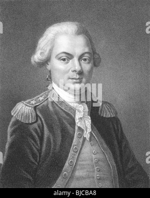 Jean-Francois de Galaup, Comte de La Perouse (1741-1788) su incisione dal 1800s. Marina francese officer e explorer. Foto Stock