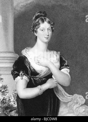 Princess Charlotte Augusta del Galles (1796-1817) su incisione dal 1800s. Foto Stock