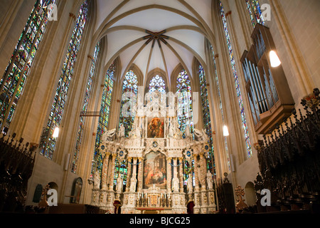 Dettaglio dell'interno della Cattedrale di Erfurt Foto Stock