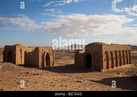 Inizio necropoli cristiana a el Baqawat, Kharga oasis, Egitto Foto Stock