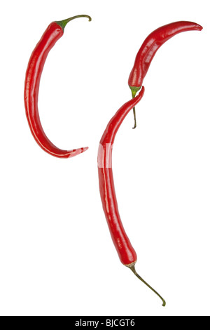 Numero 4 realizzato dal peperoncino, con il tracciato di ritaglio Foto Stock