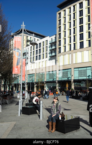 Saint Davids 2 nuovo centro commerciale lo sviluppo in Cardiff Wales UK Foto Stock