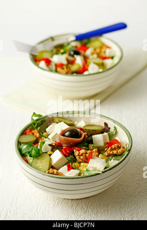 Insalata di mozzarella. Ricetta disponibile. Foto Stock