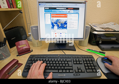 World Weather Forecast, sito web della BBC. Foto Stock