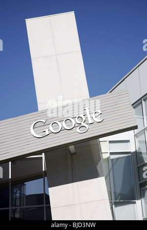 La sede centrale di Google a Mountain View, Silicon Valley, California, America, STATI UNITI D'AMERICA Foto Stock