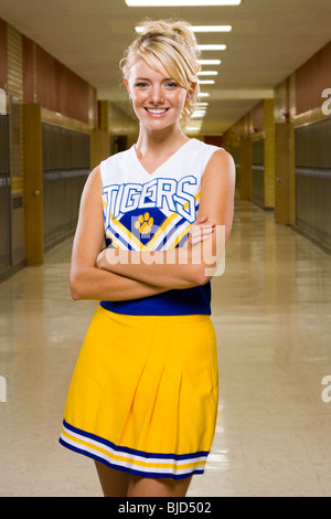 Alta scuola cheer leader. Foto Stock