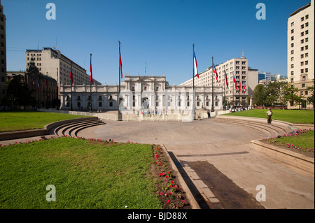 La Moneda Palace, la sede del Presidente della Repubblica del Cile Santiago del Cile Foto Stock